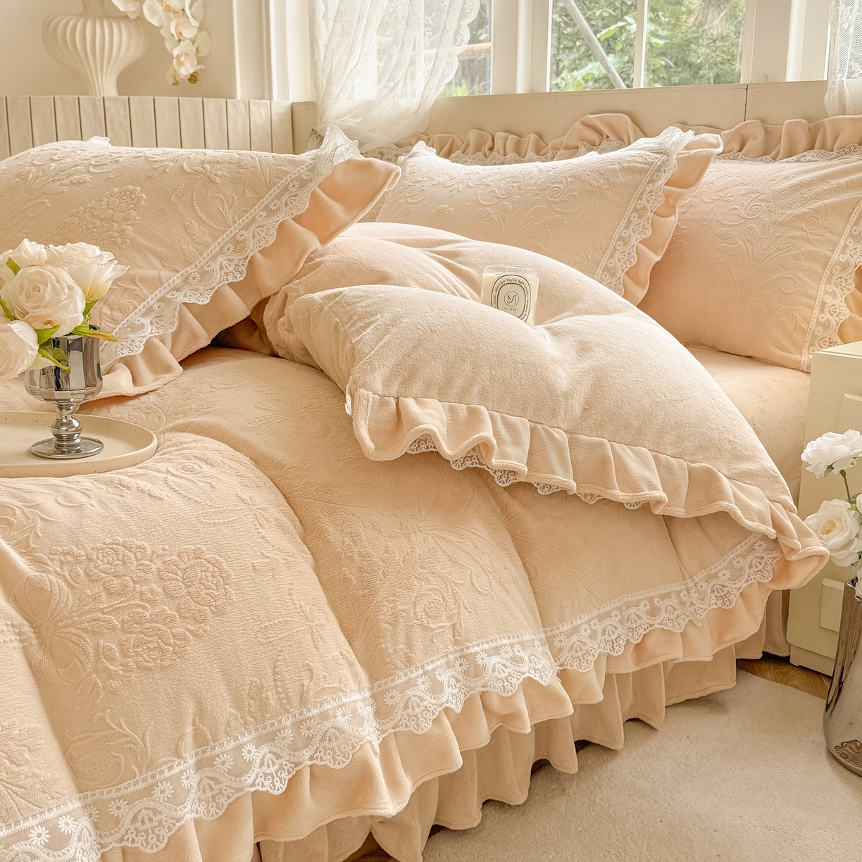 91家纺网 家纺一手货源 找家纺 （总）久久红 2025新款高克重牛奶绒四件套系列