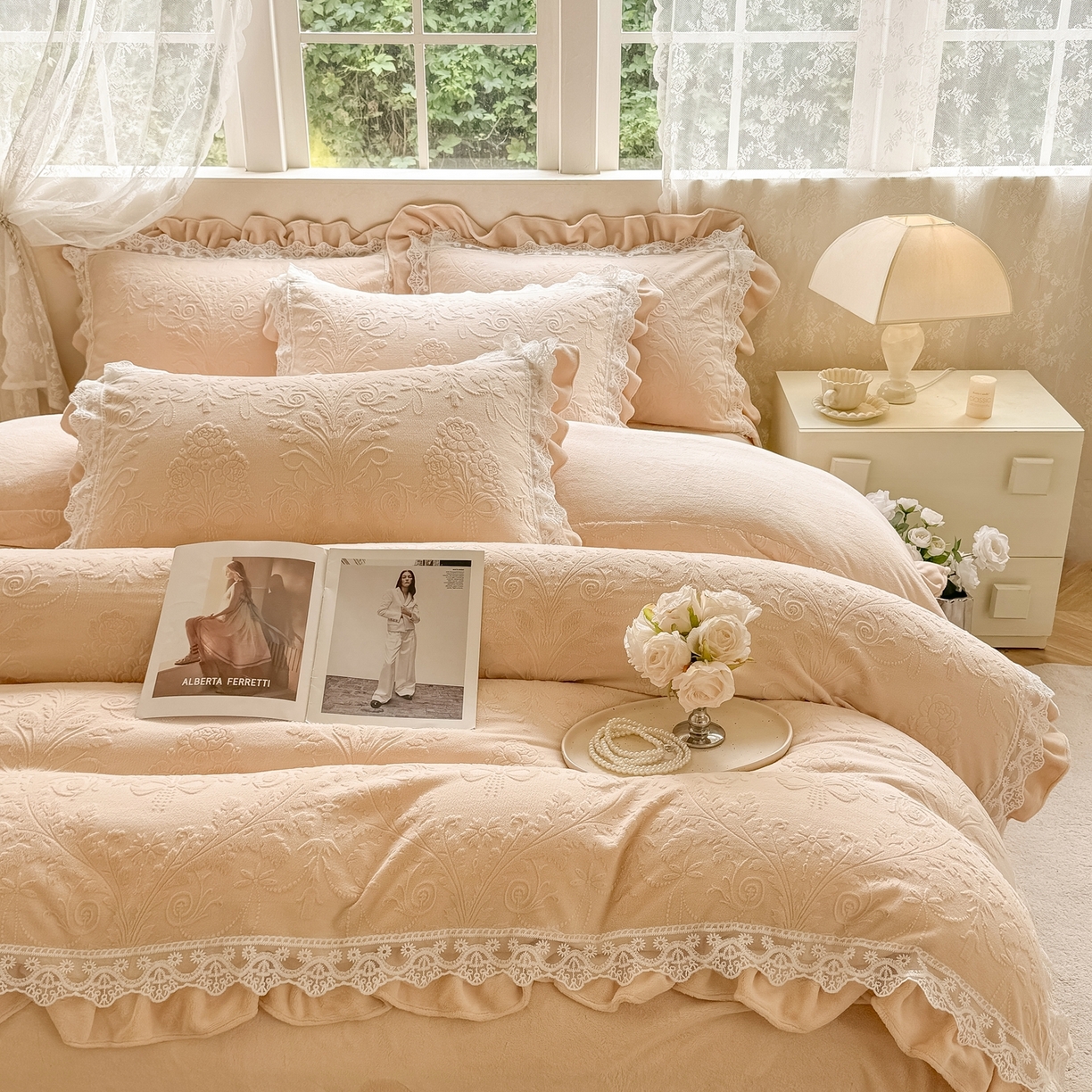 91家纺网 家纺一手货源 找家纺 （总）久久红 2025新款高克重牛奶绒四件套系列