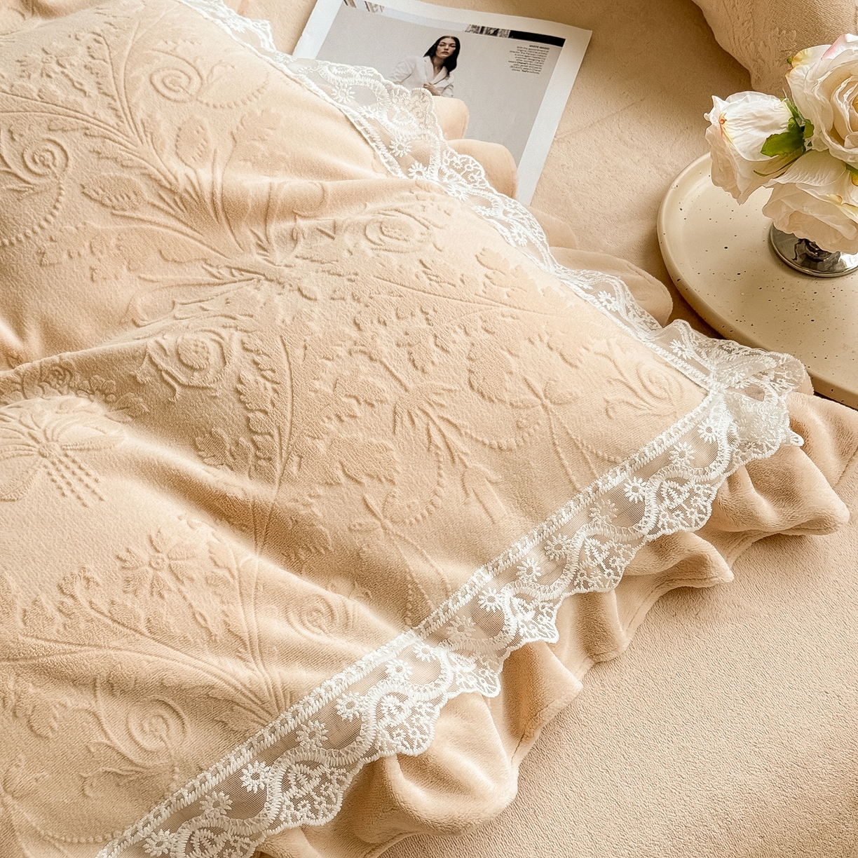 91家纺网 家纺一手货源 找家纺 （总）久久红 2025新款高克重牛奶绒四件套系列