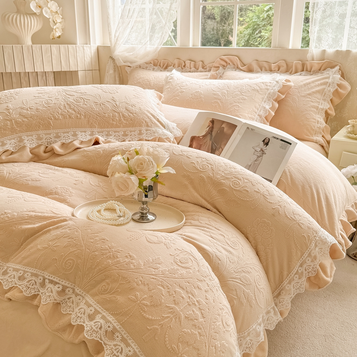 91家纺网 家纺一手货源 找家纺 （总）久久红 2025新款高克重牛奶绒四件套系列