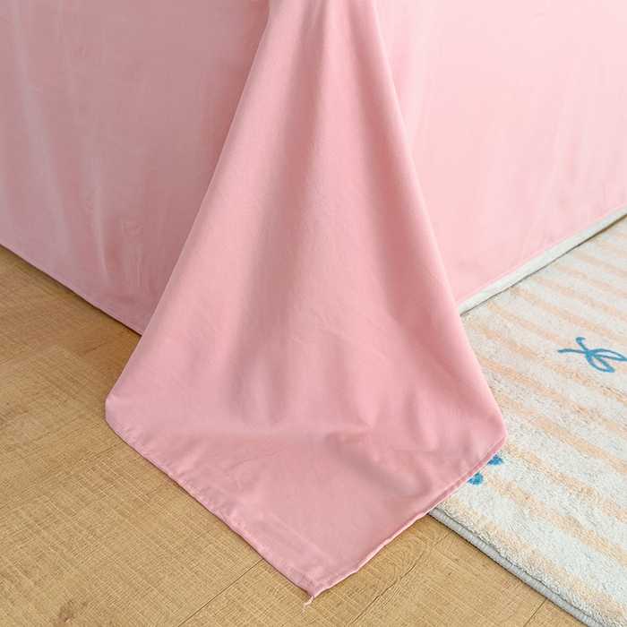 91家纺网 家纺一手货源 找家纺 （总）桔禾家纺 2025新款无印风四件套床单床笠被套被罩纯色水洗棉学生宿舍床上三件套四件套