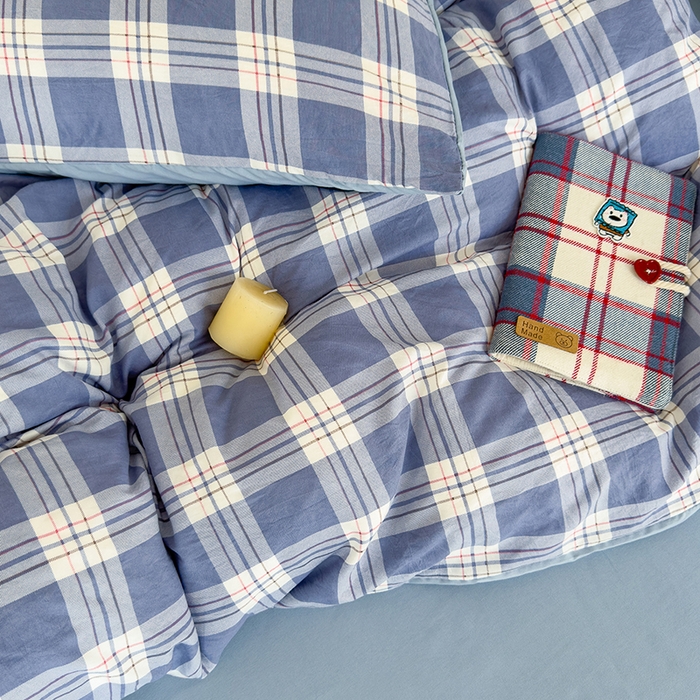 91家纺网 家纺一手货源 找家纺 桔禾家纺 2025新款无印风四件套床单床笠被套被罩纯色水洗棉学生宿舍床上三件套四件套 大紫格