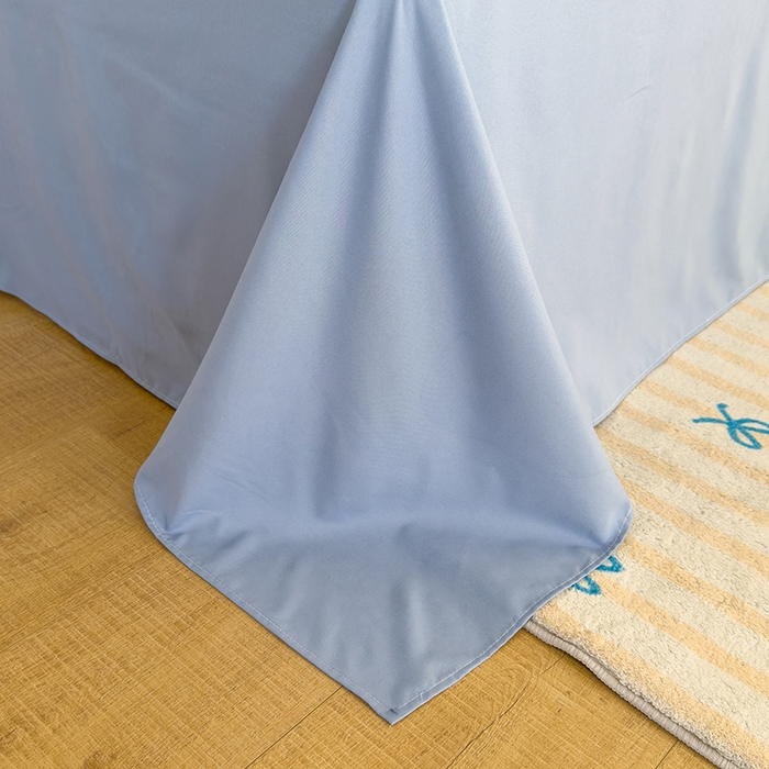 91家纺网 家纺一手货源 找家纺 桔禾家纺 2025新款无印风四件套床单床笠被套被罩纯色水洗棉学生宿舍床上三件套四件套 黄蓝格