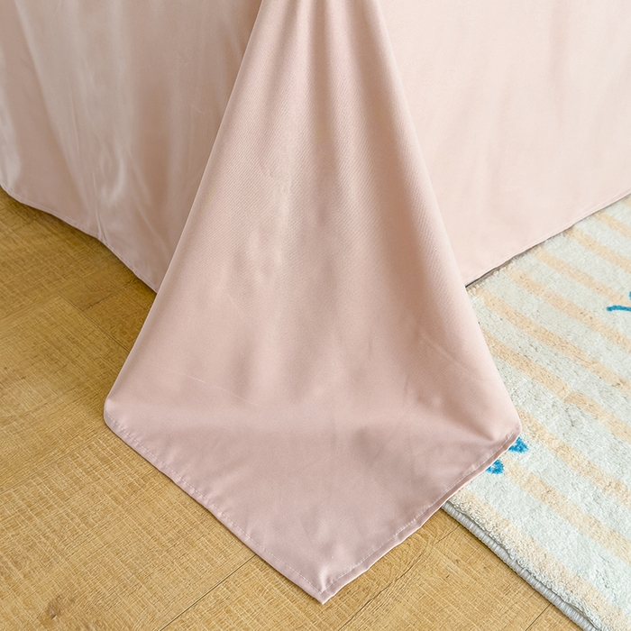 91家纺网 家纺一手货源 找家纺 桔禾家纺 2025新款无印风四件套床单床笠被套被罩纯色水洗棉学生宿舍床上三件套四件套 灰粉格