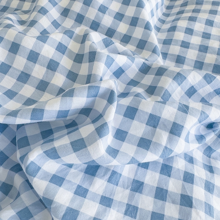 91家纺网 家纺一手货源 找家纺 桔禾家纺 2025新款无印风四件套床单床笠被套被罩纯色水洗棉学生宿舍床上三件套四件套 小蓝格