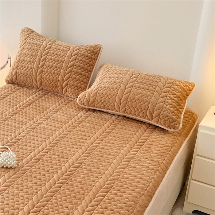 91家纺网 家纺一手货源 找家纺 圣比熊 2025新款A类牛奶绒夹棉枕套单人宿舍枕芯套枕头套一对-轻奢 轻奢包边款-奶茶咖