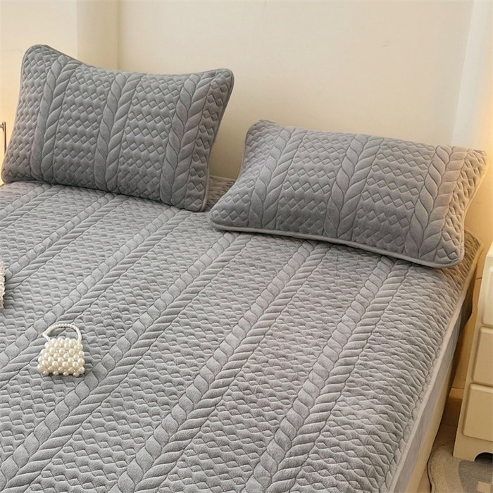 91家纺网 家纺一手货源 找家纺 圣比熊 2025新款A类牛奶绒夹棉枕套单人宿舍枕芯套枕头套一对-轻奢 轻奢包边款-星辰灰