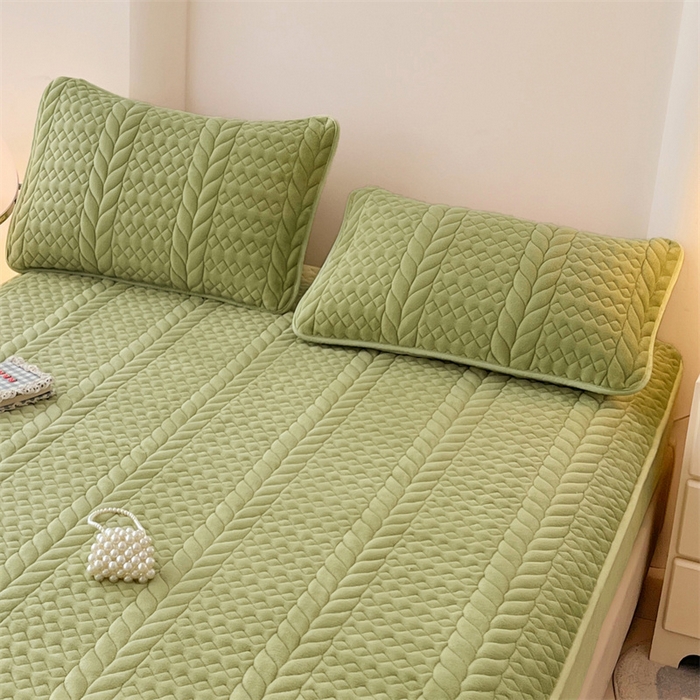 91家纺网 家纺一手货源 找家纺 圣比熊 2025新款A类牛奶绒夹棉枕套单人宿舍枕芯套枕头套一对-轻奢 轻奢包边款-果绿