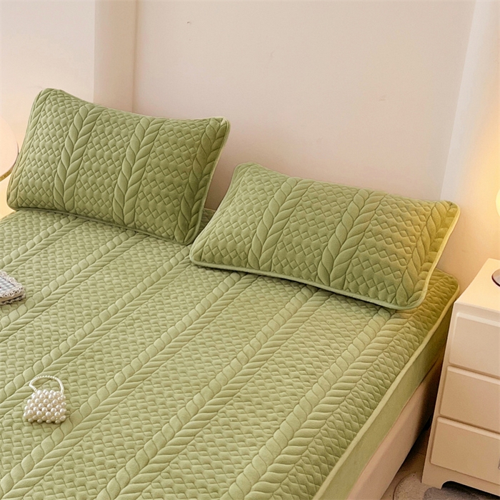 91家纺网 家纺一手货源 找家纺 圣比熊 2025新款A类牛奶绒夹棉枕套单人宿舍枕芯套枕头套一对-轻奢 轻奢包边款-果绿