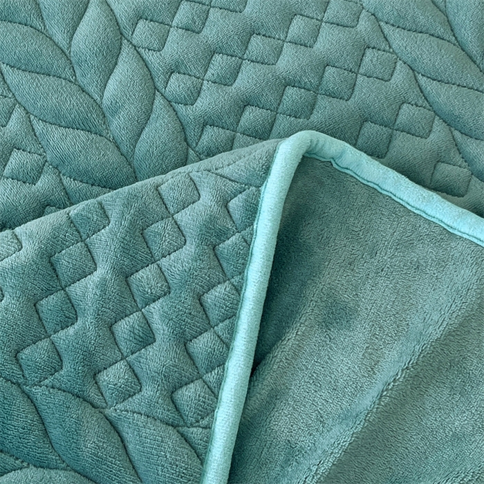 91家纺网 家纺一手货源 找家纺 圣比熊 2025新款A类牛奶绒夹棉床笠床单床盖床罩床护垫床垫保护罩三件套-轻奢 轻奢款-浅水兰