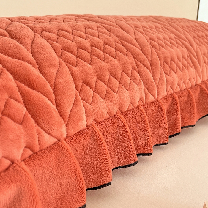 91家纺网 家纺一手货源 找家纺 （总）圣比熊 2025新款A类牛奶绒夹棉花边枕套情侣双人加长枕芯套枕头套-轻奢