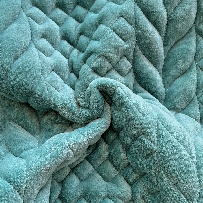 91家纺网 家纺一手货源 找家纺 圣比熊 2025新款A类牛奶绒夹棉花边枕套情侣双人加长枕芯套枕头套-轻奢 花边轻奢款-浅水兰