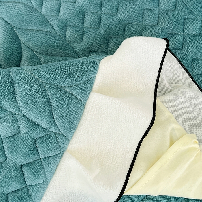 91家纺网 家纺一手货源 找家纺 圣比熊 2025新款A类牛奶绒花边夹棉枕套单人宿舍枕芯套枕头套一对-轻奢 花边轻奢款-浅水兰