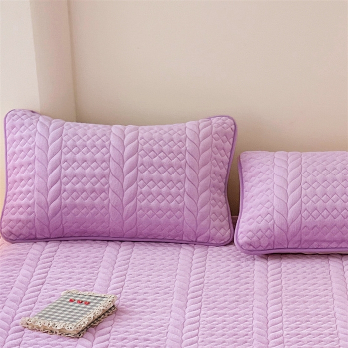 91家纺网 家纺一手货源 找家纺 梦舒羽 2025新款A类牛奶绒夹棉枕套单人宿舍枕芯套枕头套一对-轻奢 轻奢包边款-梦幻紫