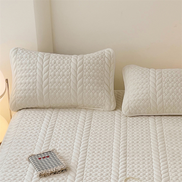 91家纺网 家纺一手货源 找家纺 梦舒羽 2025新款A类牛奶绒夹棉枕套单人宿舍枕芯套枕头套一对-轻奢 轻奢包边款-象牙白