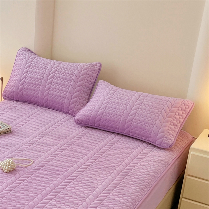 91家纺网 家纺一手货源 找家纺 梦舒羽 2025新款A类牛奶绒夹棉枕套单人宿舍枕芯套枕头套一对-轻奢 轻奢包边款-梦幻紫