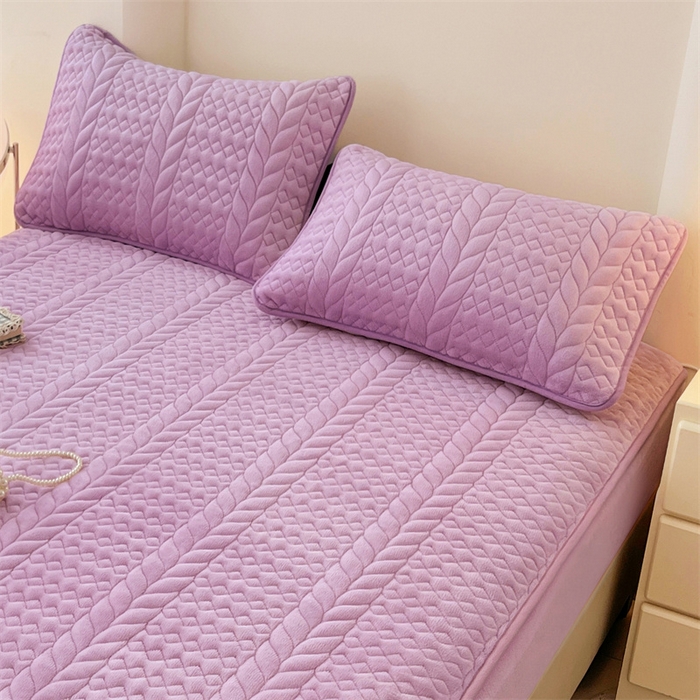 91家纺网 家纺一手货源 找家纺 梦舒羽 2025新款A类牛奶绒夹棉枕套单人宿舍枕芯套枕头套一对-轻奢 轻奢包边款-梦幻紫