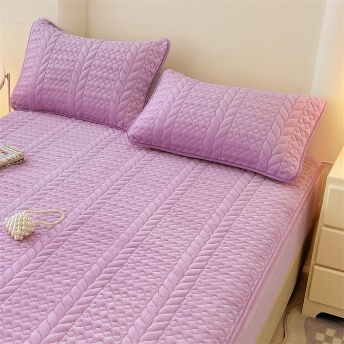 91家纺网 家纺一手货源 找家纺 梦舒羽 2025新款A类牛奶绒夹棉枕套单人宿舍枕芯套枕头套一对-轻奢 轻奢包边款-梦幻紫