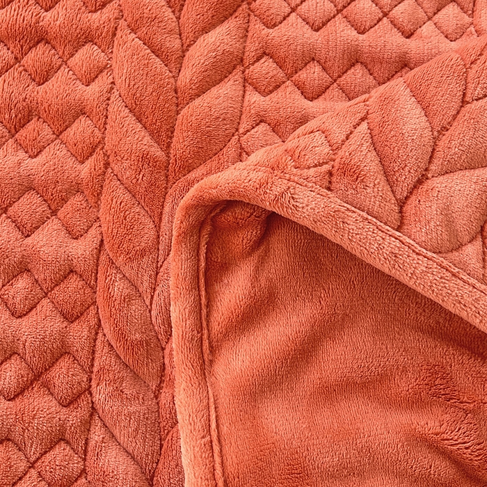 91家纺网 家纺一手货源 找家纺 梦舒羽 2025新款A类牛奶绒夹棉床笠床单床盖床护垫保护罩三件套花边枕套-轻奢 轻奢款-活力橘