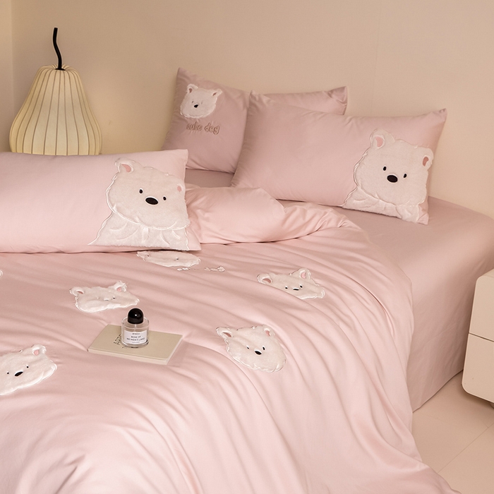 91家纺网 家纺一手货源 找家纺 （总）618家纺 2025新款长绒棉全棉 50S100支纯棉奶油大白系列四件套