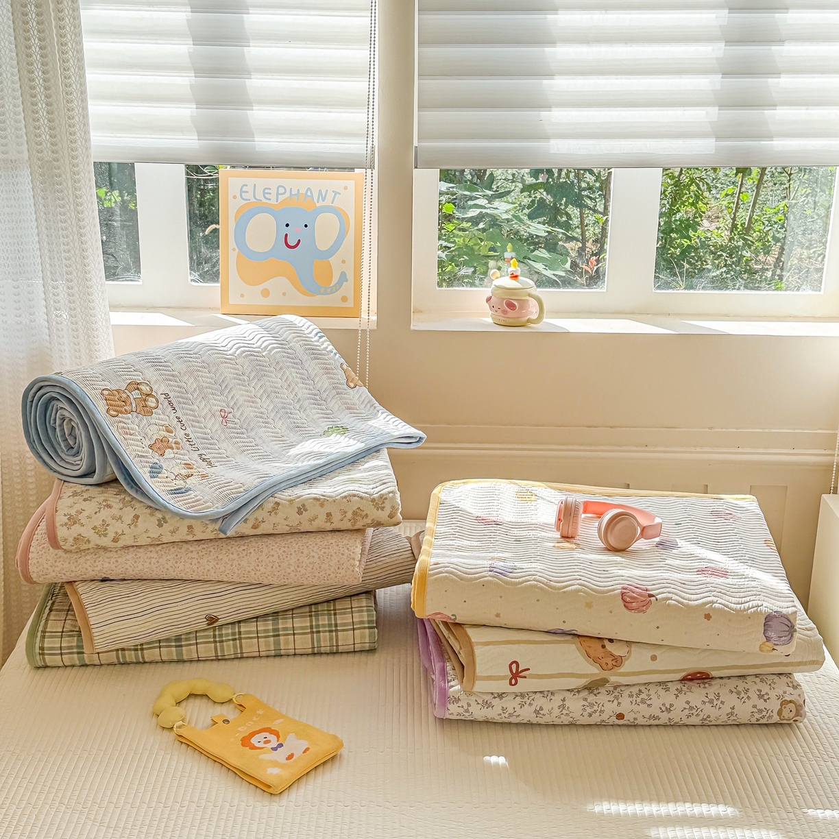 91家纺网 家纺一手货源 找家纺 布兰鸟家纺【1店】 2025新款全棉宝宝绒夹棉床盖单品床盖床盖单件（四季换面用） 组合图仅做展示不可下单