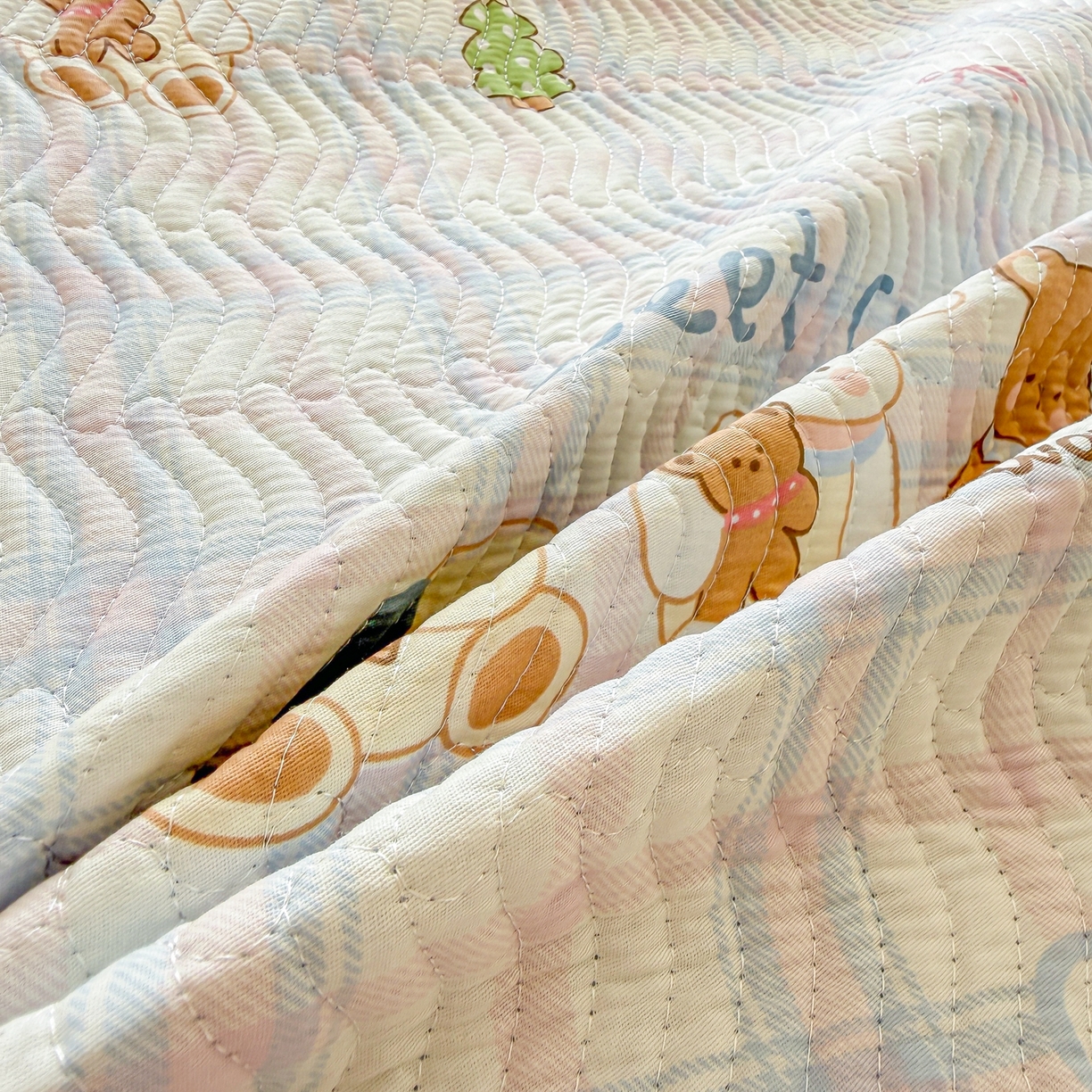 91家纺网 家纺一手货源 找家纺 布兰鸟家纺【1店】 2025新款全棉宝宝绒夹棉床盖单品床盖床盖单件（四季换面用） 梦迪乐园