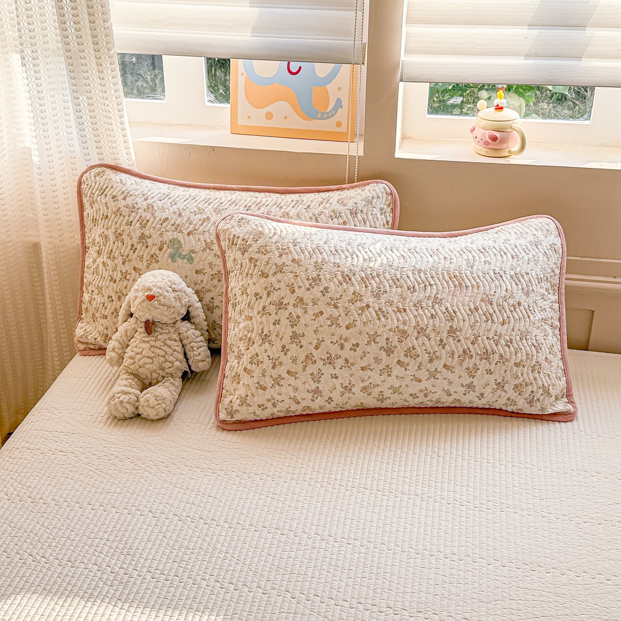 91家纺网 家纺一手货源 找家纺 布兰鸟家纺【1店】 2025新款全棉宝宝绒夹棉床盖单品床盖床盖单件（四季换面用） 鲜花小马