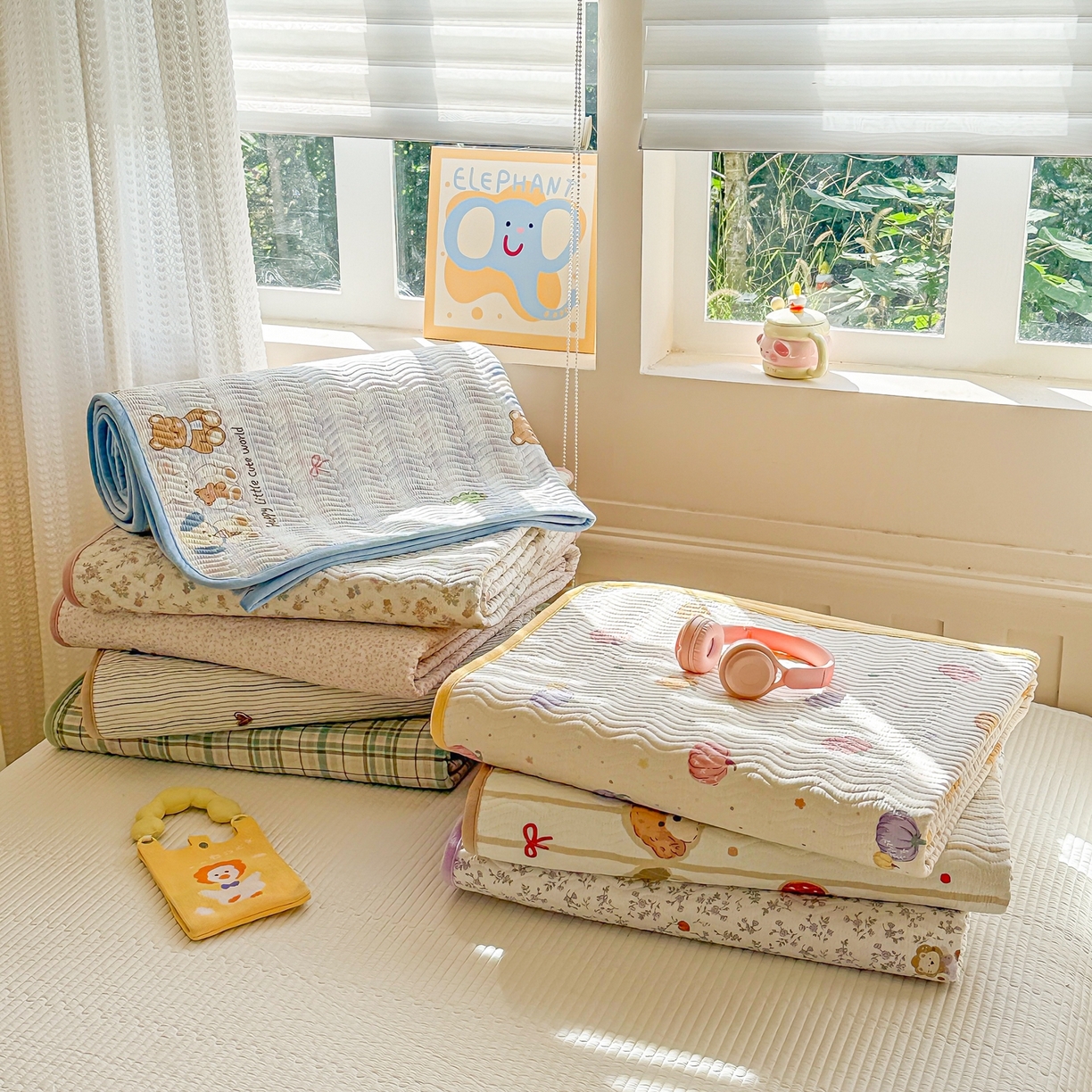 91家纺网 家纺一手货源 找家纺 （总）布兰鸟家纺【1店】 2025新款全棉宝宝绒夹棉床盖单品床盖床盖单件（四季换面用）