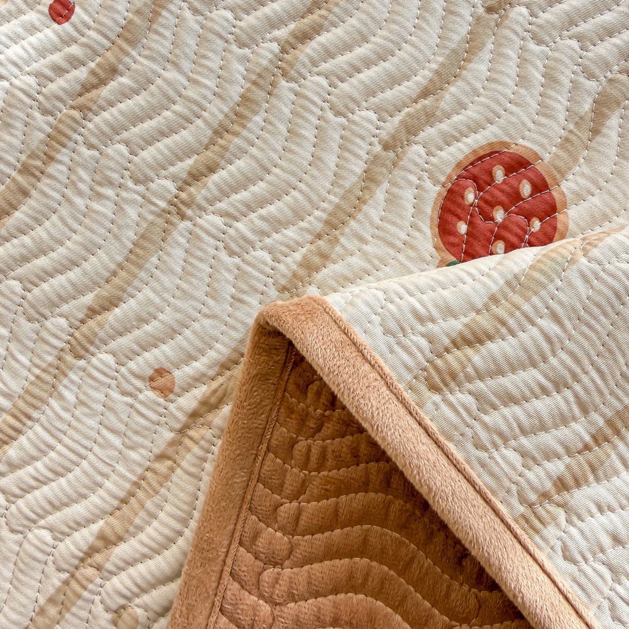 91家纺网 家纺一手货源 找家纺 （总）布兰鸟家纺【1店】 2025新款全棉宝宝绒夹棉床盖单品床盖床盖单件（四季换面用）