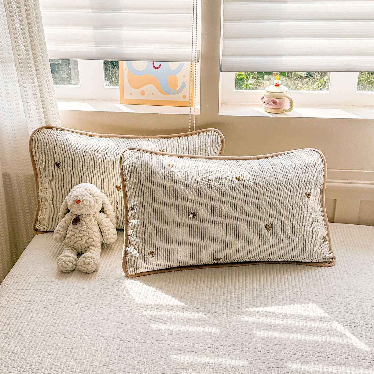 91家纺网 家纺一手货源 找家纺 布兰鸟家纺【1店】 2025新款全棉宝宝绒夹棉床盖单品床盖床盖单件（四季换面用） 心动时刻