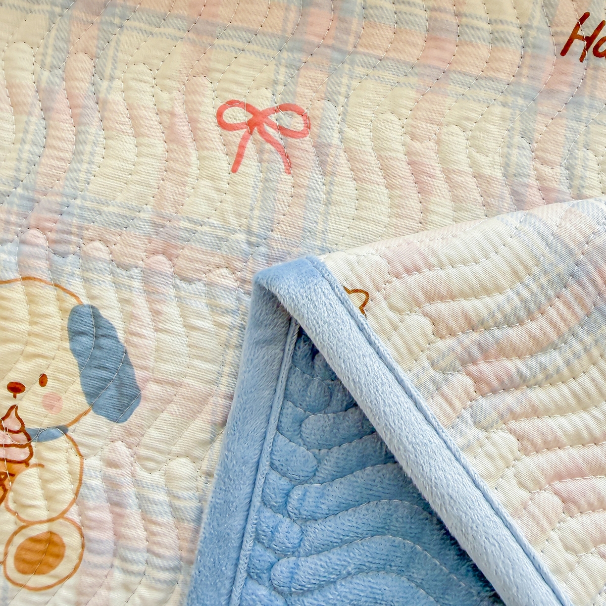 91家纺网 家纺一手货源 找家纺 布兰鸟家纺【1店】 2025新款全棉宝宝绒夹棉床盖单品床盖床盖单件（四季换面用） 梦迪乐园