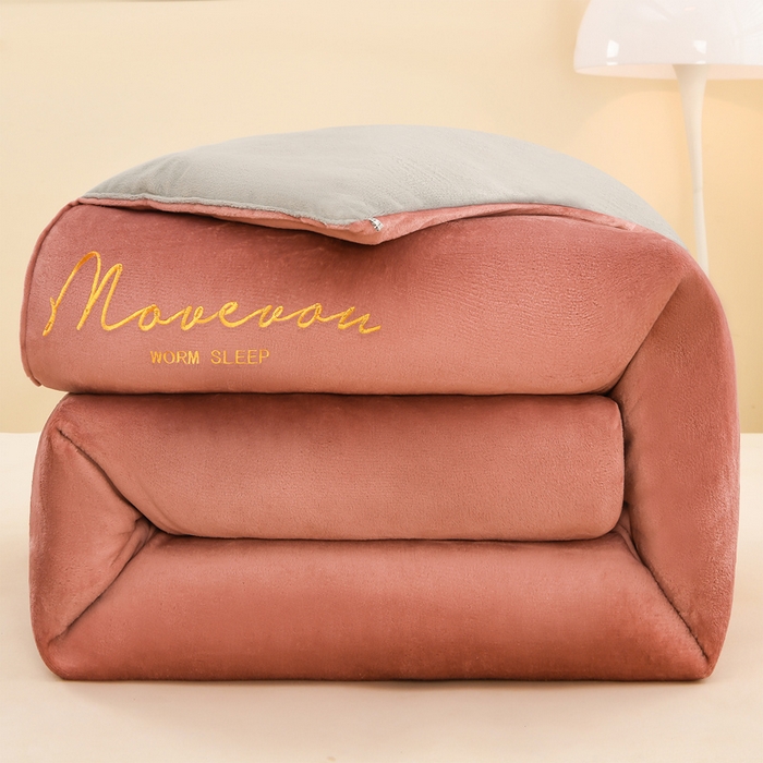 91家纺网 家纺一手货源 找家纺 （总）金柚子家纺 2025新款牛奶绒刺绣冬被