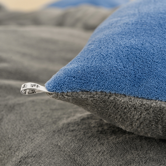 91家纺网 家纺一手货源 找家纺 金柚子家纺 2025新款牛奶绒刺绣冬被 藏青