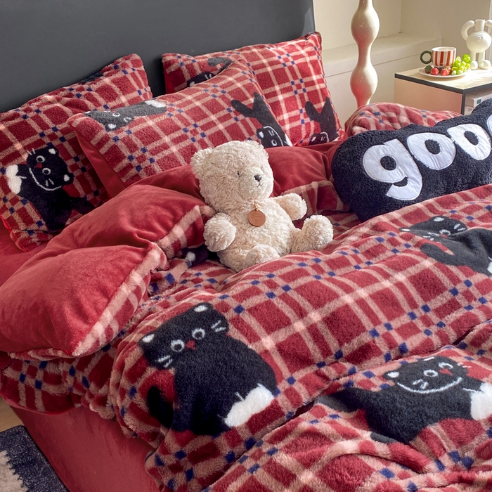 91家纺网 家纺一手货源 找家纺 （总）蝶帕家纺 2025新款兔毛绒印花四件套