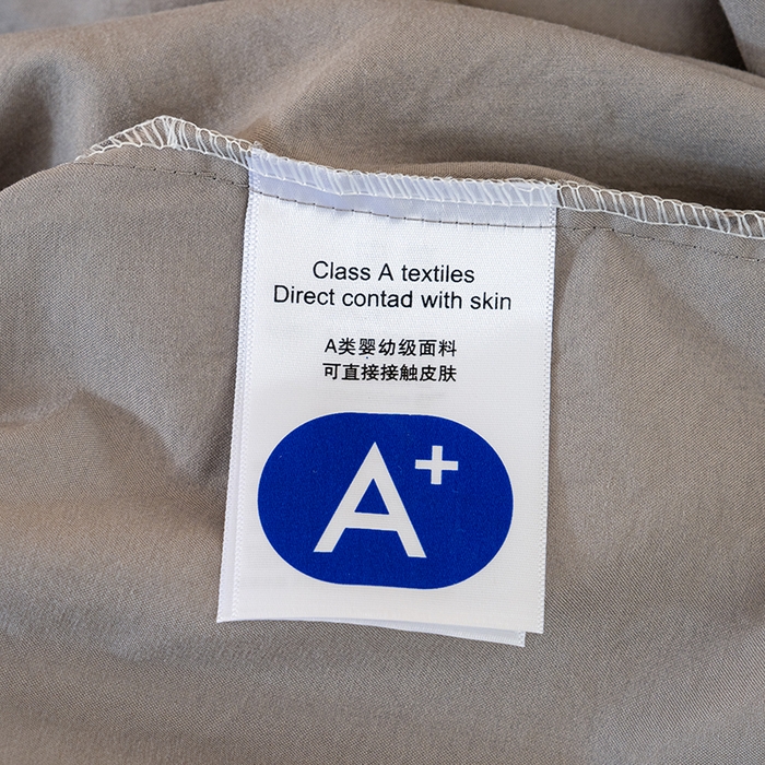 91家纺网 家纺一手货源 找家纺 桔禾家纺 2025新款水洗皱皱云感棉纯色床笠 高级灰