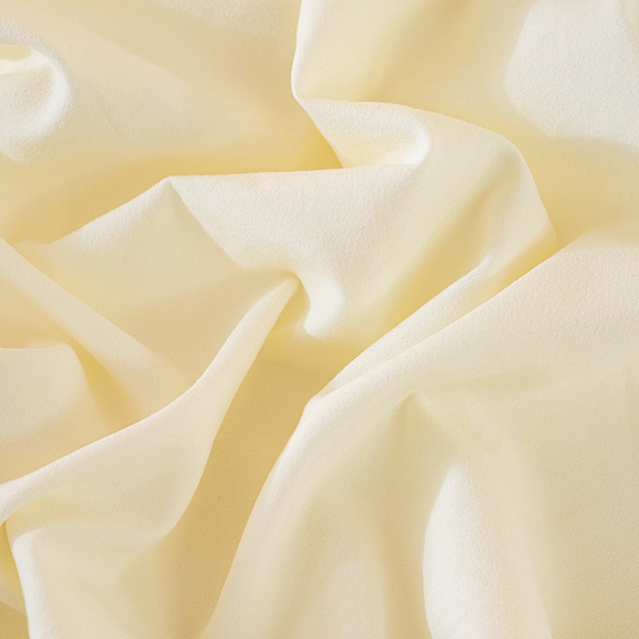 91家纺网 家纺一手货源 找家纺 桔禾家纺 2025新款水洗皱皱云感棉纯色床笠 奶油白