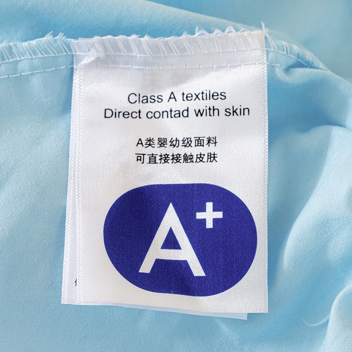 91家纺网 家纺一手货源 找家纺 桔禾家纺 2025新款水洗皱皱云感棉纯色床笠 晴空蓝