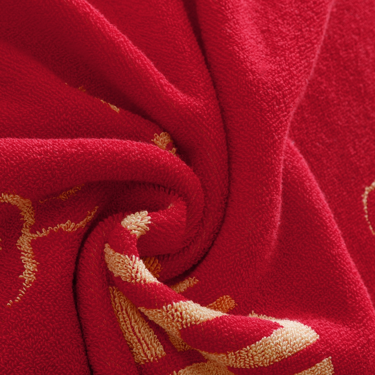 91家纺网 家纺一手货源 找家纺 爱港家纺 2025专版新款老式全棉大红枕巾结婚枕巾喜庆百福枕巾 龙凤呈祥