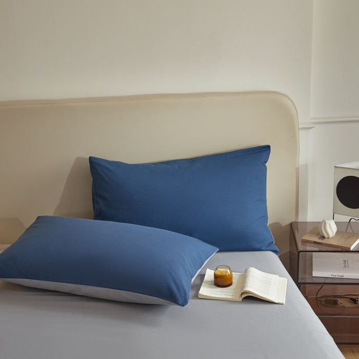 91家纺网 家纺一手货源 找家纺 卓越家纺 2025新款全棉加厚磨毛四件套 午夜蓝宝