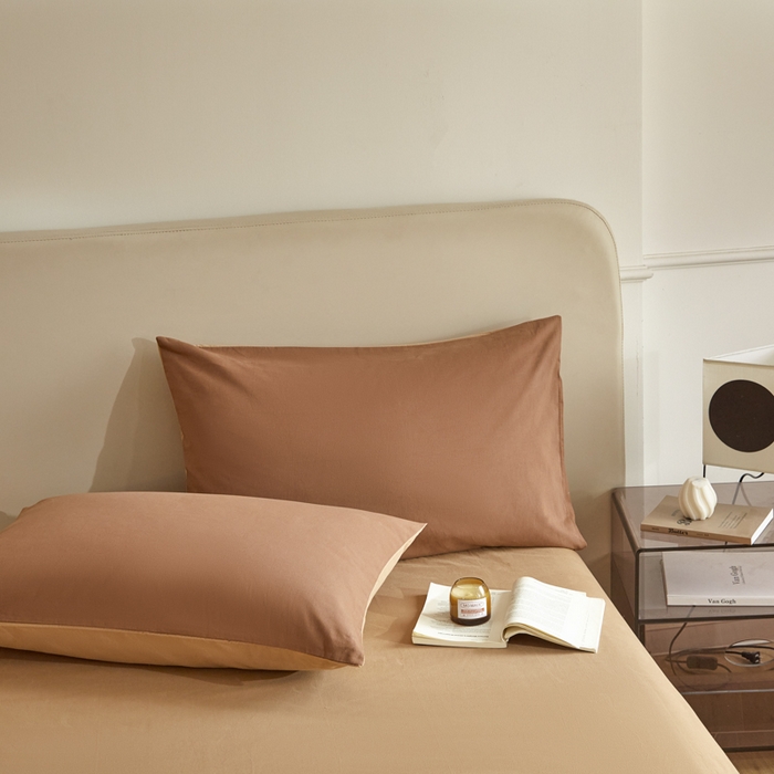 91家纺网 家纺一手货源 找家纺 卓越家纺 2025新款全棉加厚磨毛四件套 浓情可可