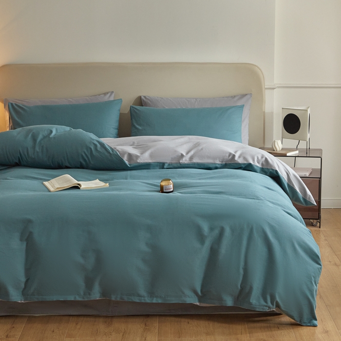 91家纺网 家纺一手货源 找家纺 卓越家纺 2025新款全棉加厚磨毛四件套 碧落星辰