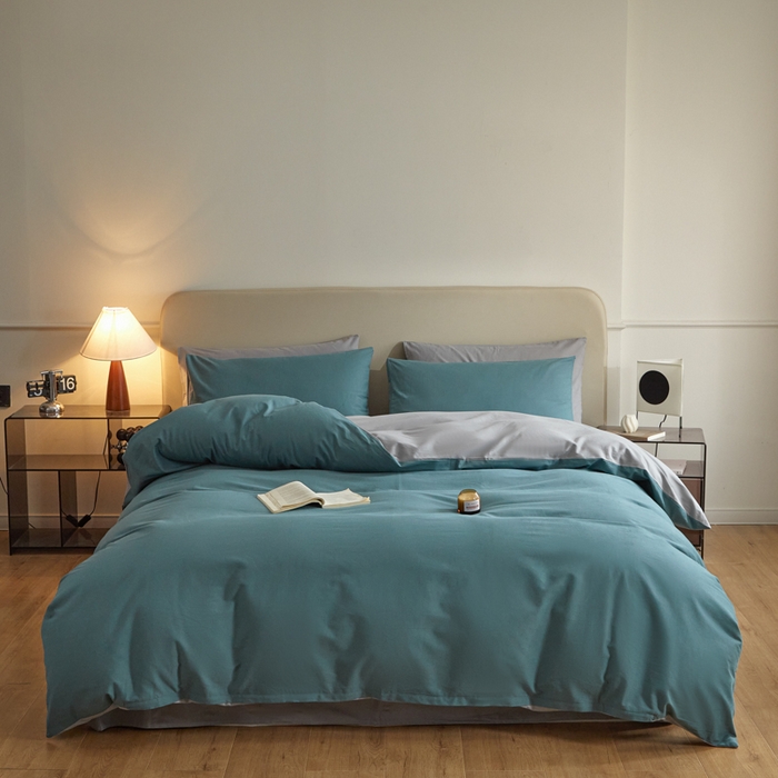 91家纺网 家纺一手货源 找家纺 卓越家纺 2025新款全棉加厚磨毛四件套 碧落星辰