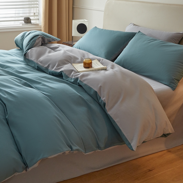 91家纺网 家纺一手货源 找家纺 卓越家纺 2025新款全棉加厚磨毛四件套 碧落星辰