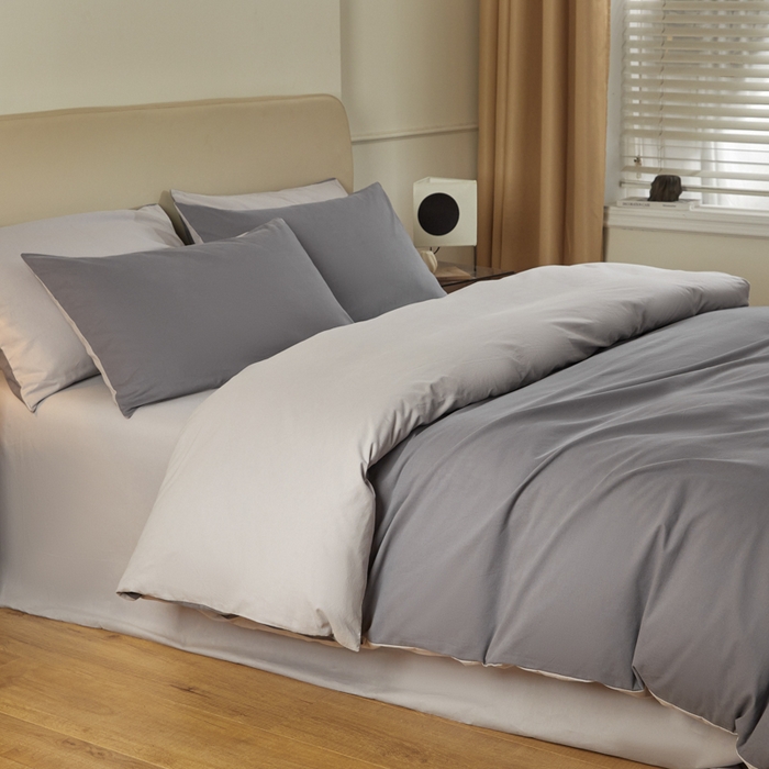 91家纺网 家纺一手货源 找家纺 卓越家纺 2025新款全棉加厚磨毛四件套 冰岩烟木