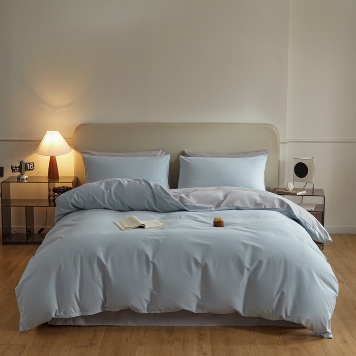 91家纺网 家纺一手货源 找家纺 卓越家纺 2025新款全棉加厚磨毛四件套 海盐芝士