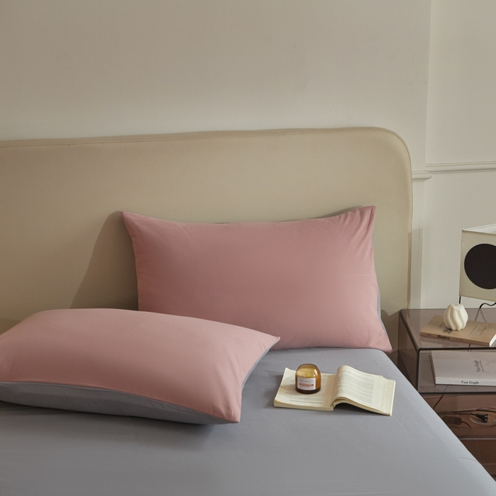 91家纺网 家纺一手货源 找家纺 卓越家纺 2025新款全棉加厚磨毛四件套 迷失粉雾