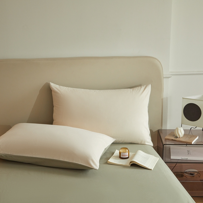 91家纺网 家纺一手货源 找家纺 卓越家纺 2025新款全棉加厚磨毛四件套 香草抹茶