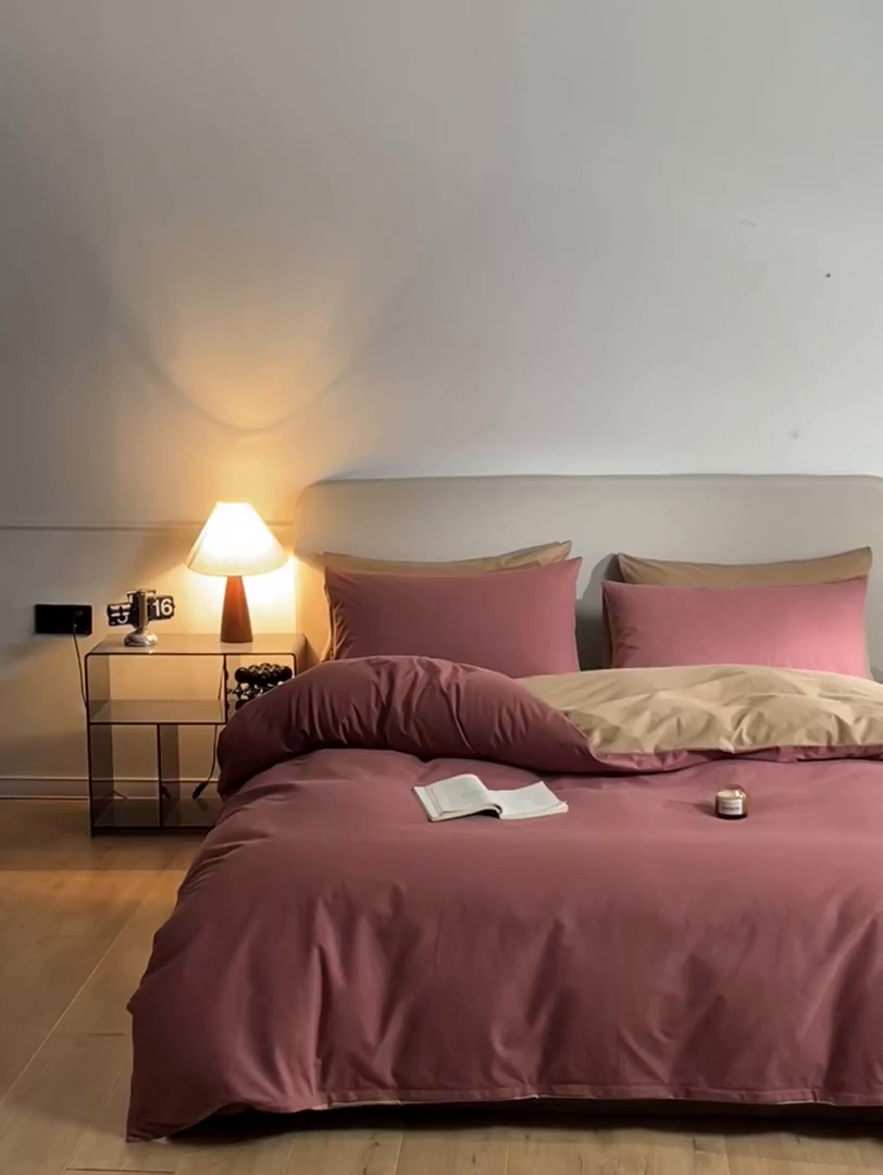 91家纺网 家纺一手货源 找家纺 卓越家纺 2025新款全棉加厚磨毛四件套 慵懒蔷薇