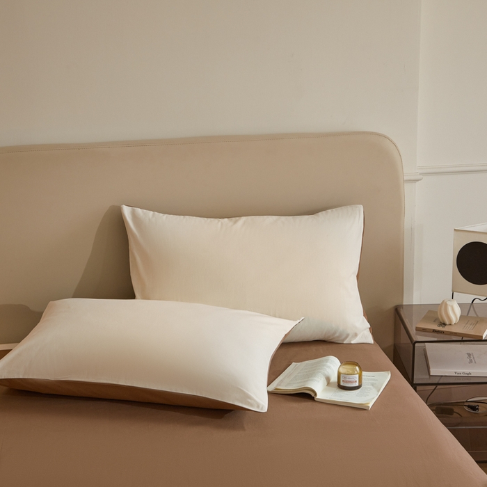 91家纺网 家纺一手货源 找家纺 卓越家纺 2025新款全棉加厚磨毛四件套 芝士奶咖