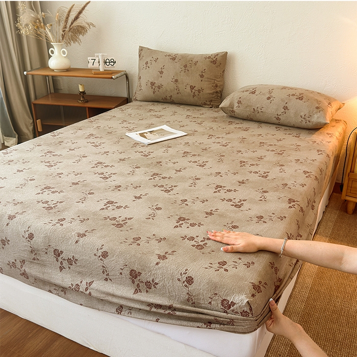 91家纺网 家纺一手货源 找家纺 （总）麦乐迪 2025新款130克高克重仿棉印花单床笠